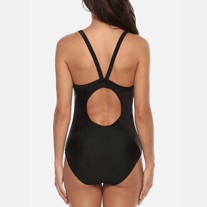 Anfilia Women's One Piece Sports Swimwear Colour Flash Swimsuit