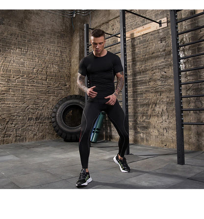 Men's Tights Compression Sport Pants Men Running Gym Leggings Training and Joggings Leggings  Soccer Tights Sports Pants for Men