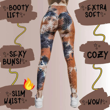 Tie Dye Leggings Women's High Waist Seamless Fitness Pants Tummy Workout Running Sports Leggings Female Hip-Lifting Leggins