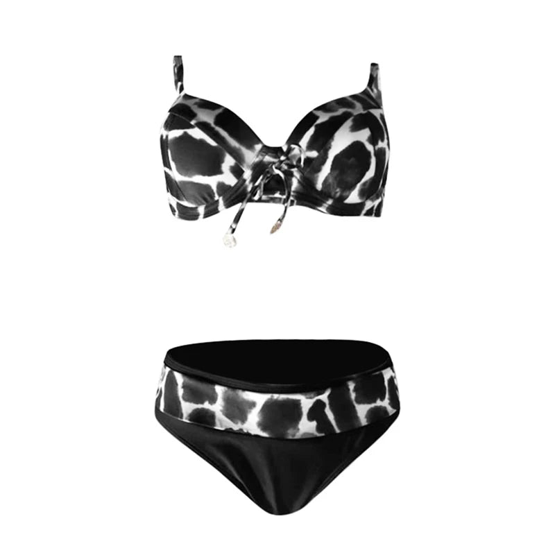 Women's Leopard Print Padded Bikini Set
