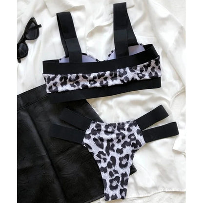 Splicing Push Up Bra Cup Bikini Women Swimsuit Female Swimwear Two-pieces Bikini Set High Cut Bathing Suit Swim Beach Wear