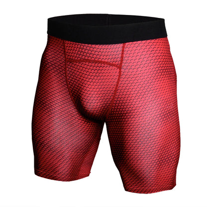 Mens Bodybuilding Fitness Tights Quick Dry Sportswear Gym Leggings MMA Workout Training Running Sports Pants Compression Shorts