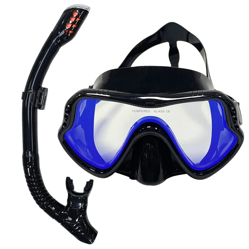 Professional diving mask snorkeling suit adult silicone skirt  goggles glasses swimming equipment.