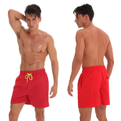 Datifer Brand Summer Men Shorts Fashion Nylon Solid Mesh Liner Drawstring For Swimsuits Male Surf Sports Shorts