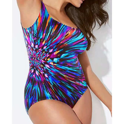 One-Piece Large Size Swimwear Push Up Women's Plus Size Swimsuit XXXL Bathers Closed Bodysuit Female Bathing Suit Pool Beachwear