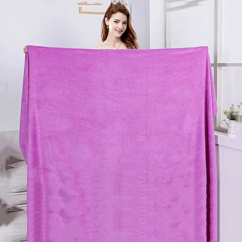 Larger thicker increase microfiber bath towel, absorbent ,quick-drying, super soft hotel bath towel to wear bath towel