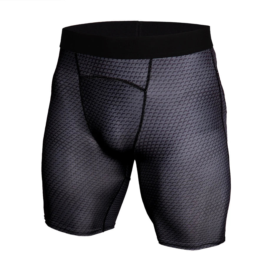 Mens Bodybuilding Fitness Tights Quick Dry Sportswear Gym Leggings MMA Workout Training Running Sports Pants Compression Shorts
