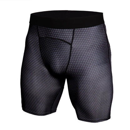 Mens Bodybuilding Fitness Tights Quick Dry Sportswear Gym Leggings MMA Workout Training Running Sports Pants Compression Shorts