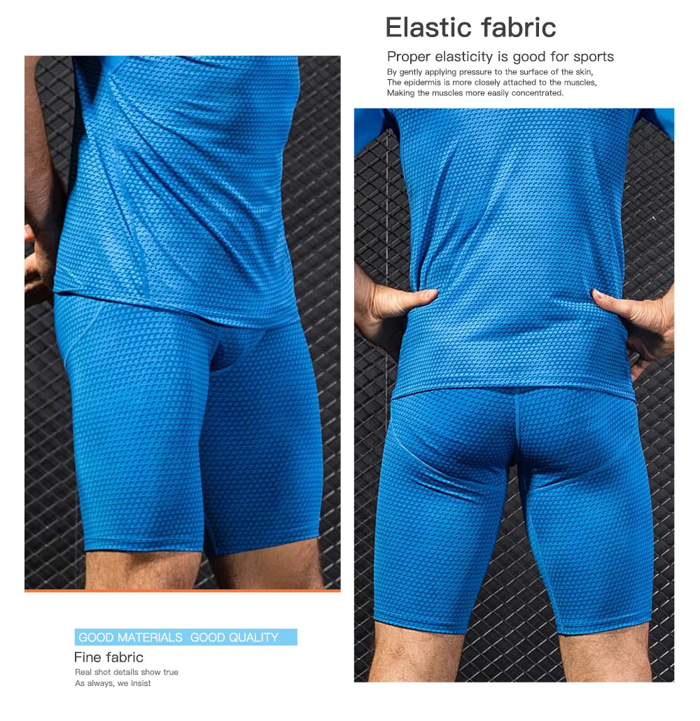Men Gym Running Shorts Summer Sports Workout Short Pants Leggings Fitness Skinny Training Gym Base Layer Tights