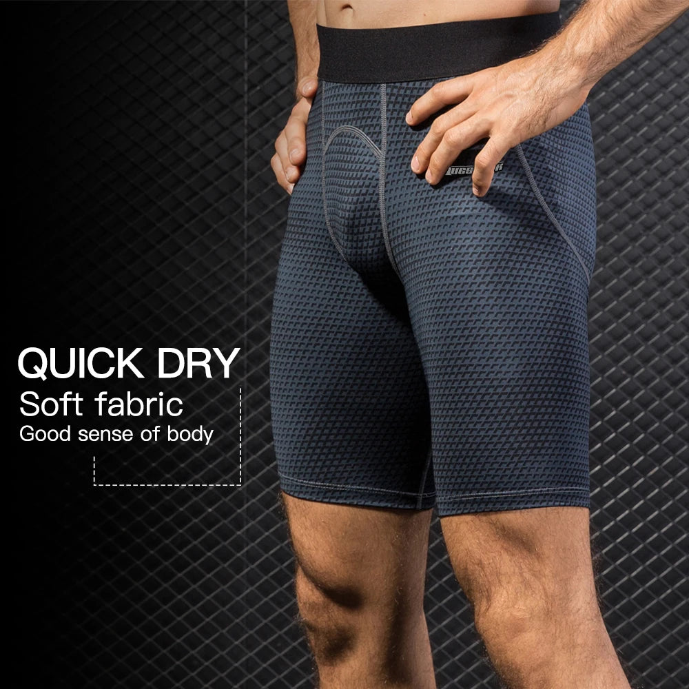 Men Gym Running Shorts Summer Sports Workout Short Pants Leggings Fitness Skinny Training Gym Base Layer Tights