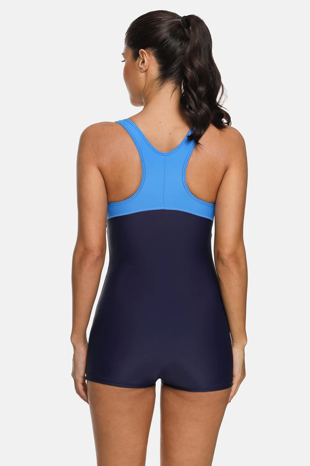 Women One Piece Sports Swimsuit Ladies Athletic Swimwear Racerback Padded Bikini Boyleg Beach Wear Bathing Suits