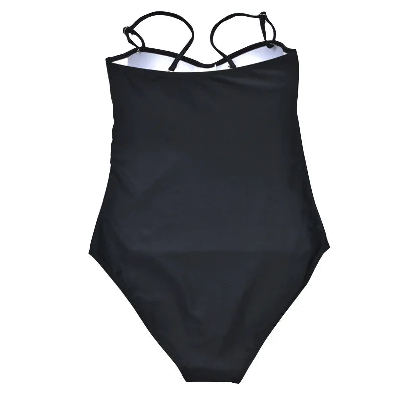 One-piece Large Size Swimwear With Push Up Women Plus Size Swimsuit Closed Body Female Bathing Suit For Pool Beach Wear