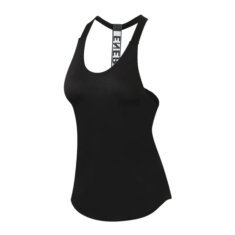 Fitness Top Women Breathable Gym Workout Tank Top Backless Sport T Shirt Women Running Shirt Sportwear