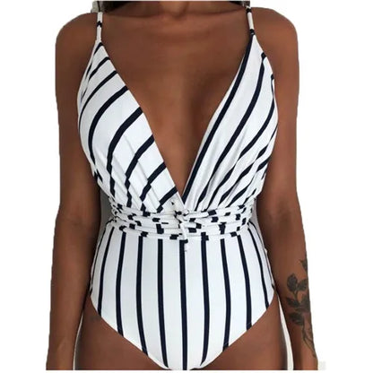 9 Color Options Print One Piece Swimwear Women Beach Monokini Swimsuit Trikini