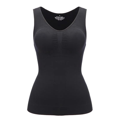 Tank Tops for Women with Built in Bra Shelf Bra Casual Wide Strap Basic Camisole Sleeveless Top Shaper with Removable Bra
