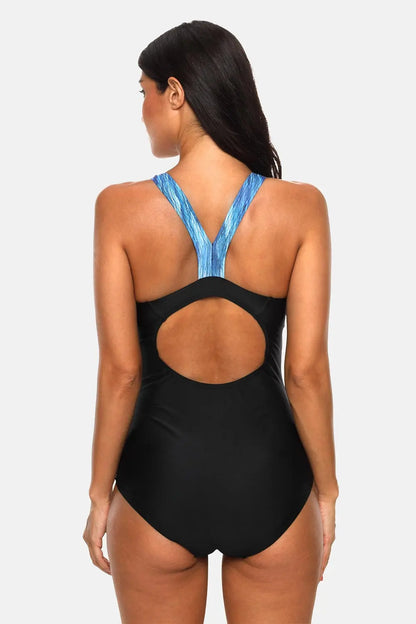 Charmleaks Ladies One Piece Sports Swimsuit Women Sports Swimwear Bikini Backless Beach Wear Bathing Suits Monokini
