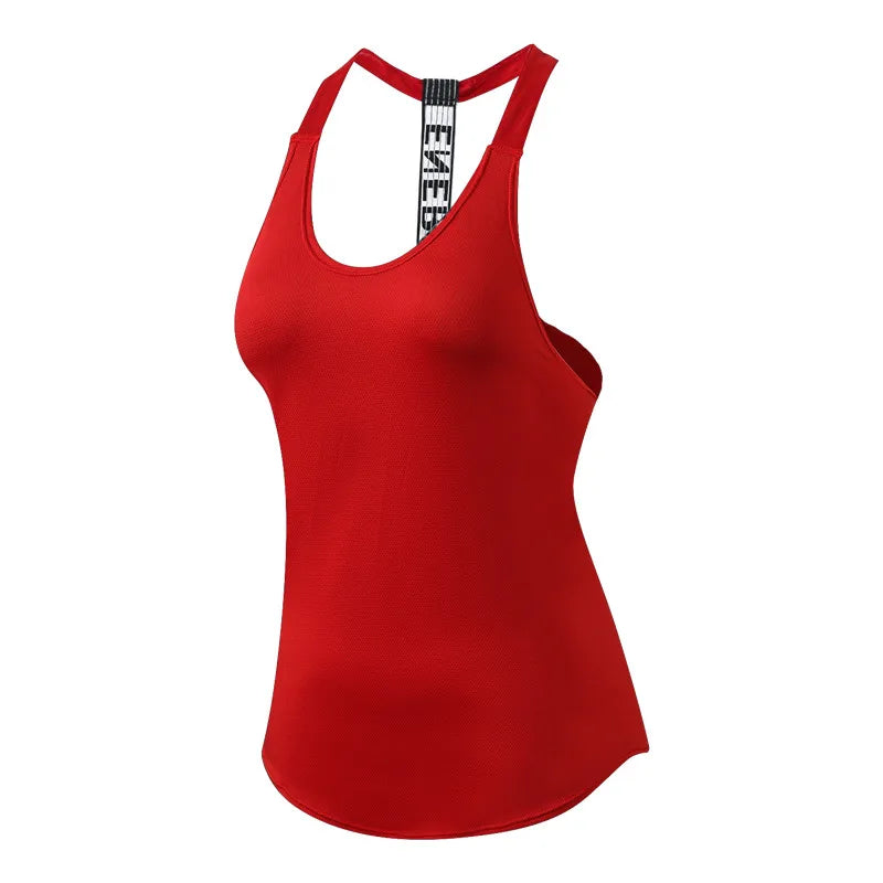 Fitness Top Women Breathable Gym Workout Tank Top Backless Sport T Shirt Women Running Shirt Sportwear