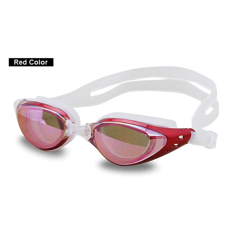 colorful Unisex coating mirrored swimming goggles adult water sportswear anti-fog anti-UV Waterproof swimming Glasses