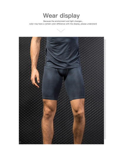 Men Gym Running Shorts Summer Sports Workout Short Pants Leggings Fitness Skinny Training Gym Base Layer Tights