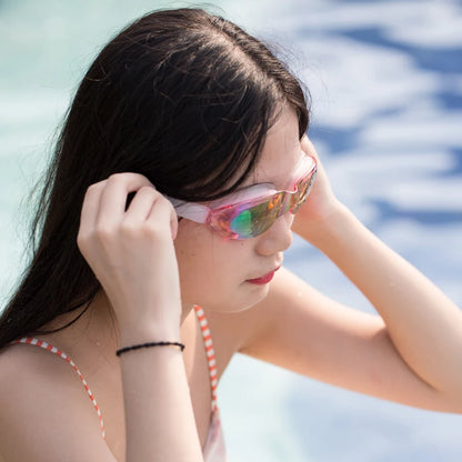 colorful Unisex coating mirrored swimming goggles adult water sportswear anti-fog anti-UV Waterproof swimming Glasses