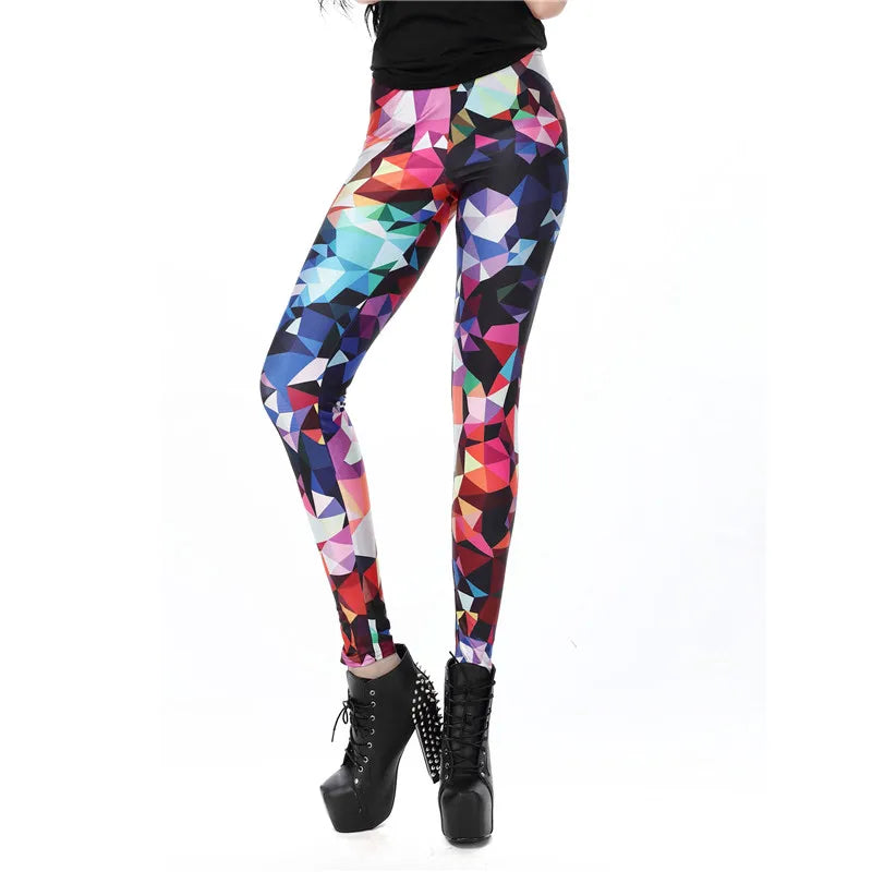 Legging Black Blue and Purple Objects Leggins Printed leggings Women leggings Women Pants