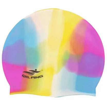Waterproof Silicone Swim Caps Women Men High Elastic Flexible Protect Ears Hair Swimming Pool Hat for Adults Children Girls Boys
