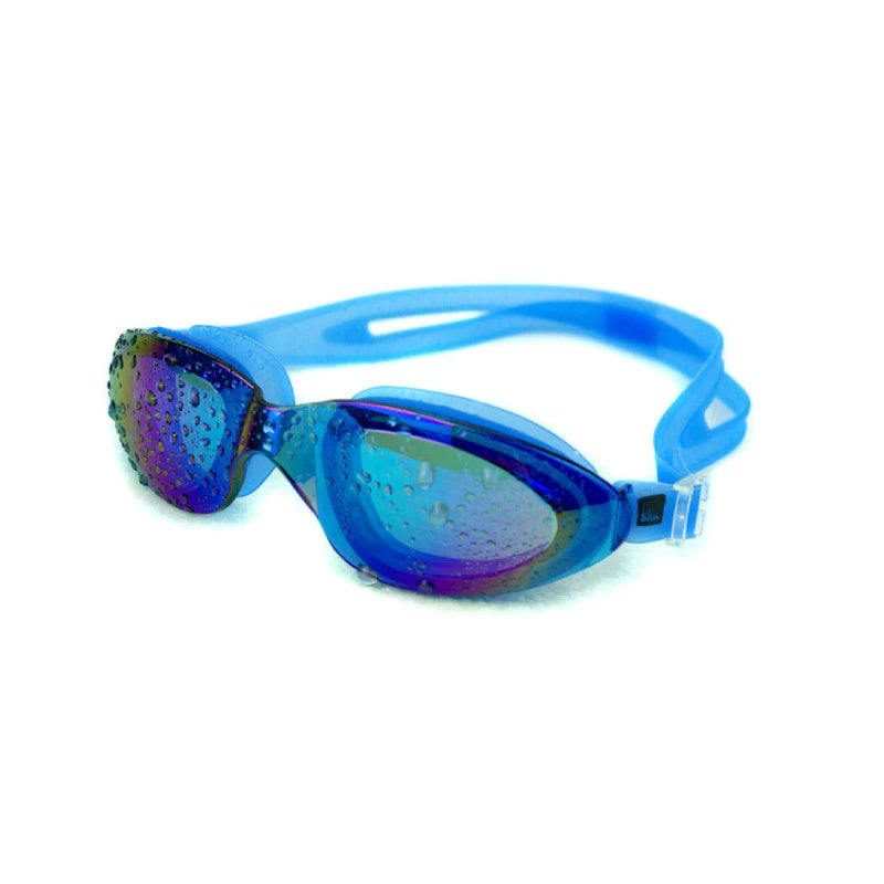 colorful Unisex coating mirrored swimming goggles adult water sportswear anti-fog anti-UV Waterproof swimming Glasses