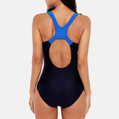 One Piece Women Sports Swimwear Sports Swimsuit Patchwork Beachwear Bathing Suit Padded Bikini Monikini