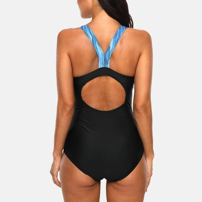 Charmleaks Ladies One Piece Sports Swimsuit Women Sports Swimwear Bikini Backless Beach Wear Bathing Suits Monokini