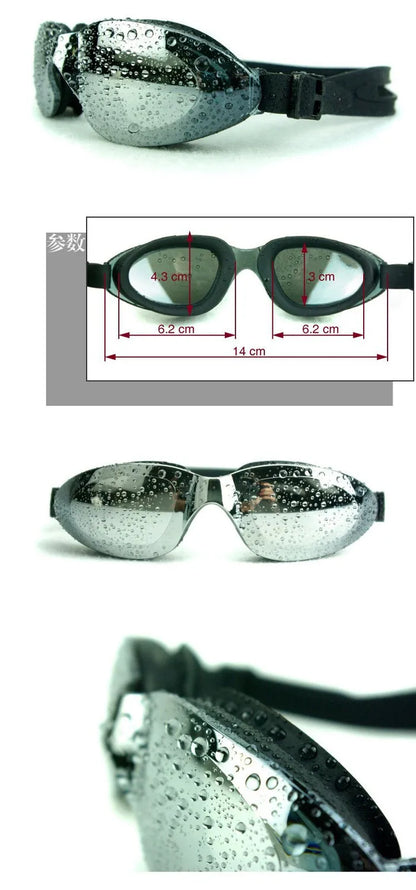 colorful Unisex coating mirrored swimming goggles adult water sportswear anti-fog anti-UV Waterproof swimming Glasses