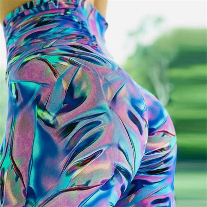 NADANBAO Sporting Leggings Women Green Wings Print Pants Multi Designs