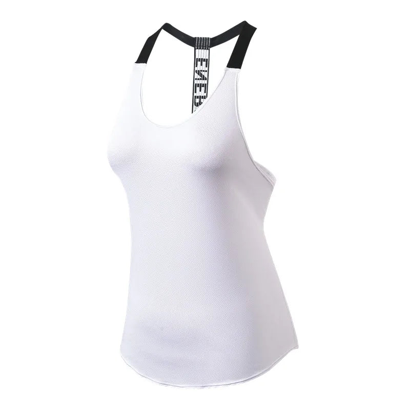 Fitness Top Women Breathable Gym Workout Tank Top Backless Sport T Shirt Women Running Shirt Sportwear