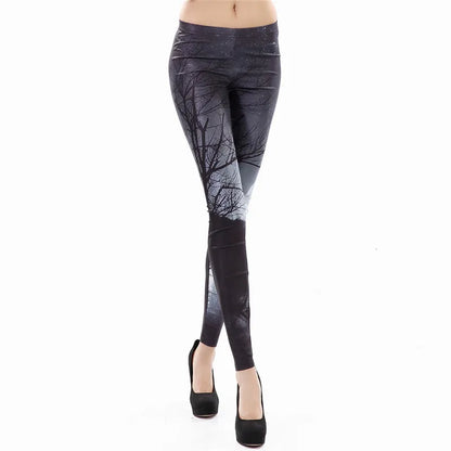 Legging Black Blue and Purple Objects Leggins Printed leggings Women leggings Women Pants