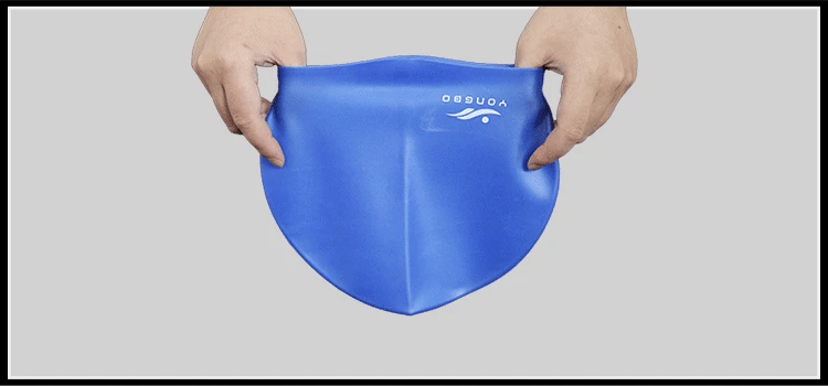 Waterproof Silicone Swim Caps Women Men High Elastic Flexible Protect Ears Hair Swimming Pool Hat for Adults Children Girls Boys