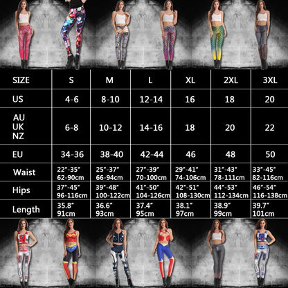 NADANBAO Fashion Women leggings 3D Printed color Leggings Ray fluorescence leggings pant legging for Woman