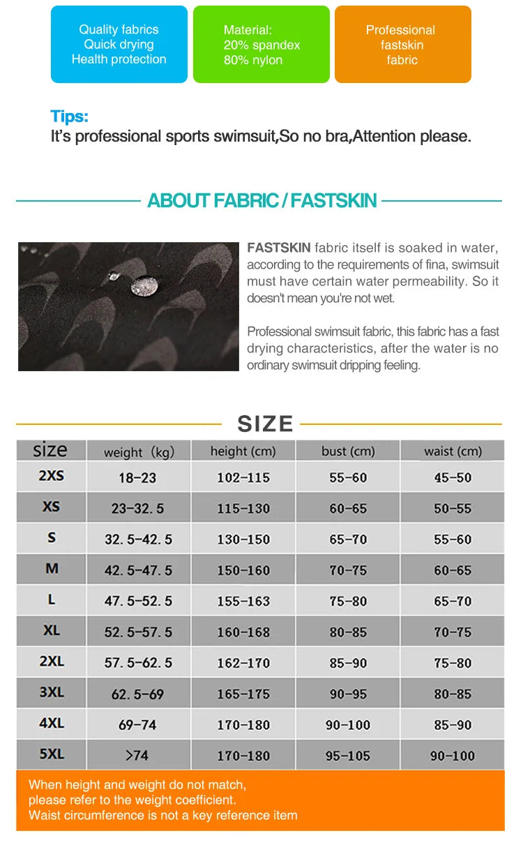 HXBY Professional Competition Knee Length Waterproof Chlorine Resistant Women's Swimwear Plus Size 5xl