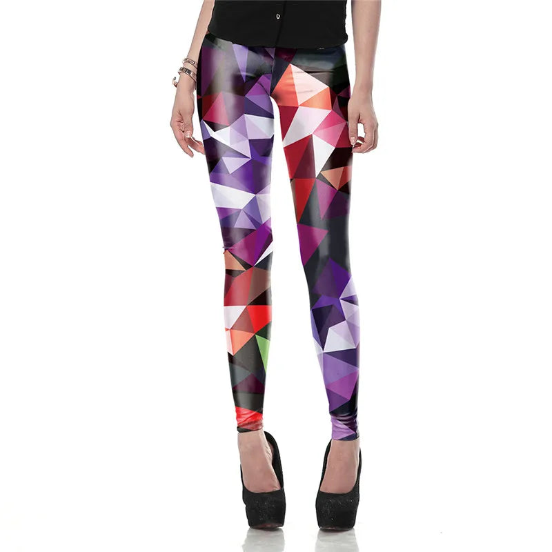 Legging Black Blue and Purple Objects Leggins Printed leggings Women leggings Women Pants