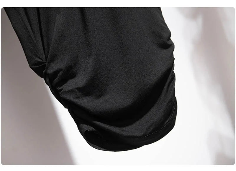 165Kg Plus Size Women's Summer Loose High-Waist Bottoming Cropped Trousers 5XL 6XL 7XL 8XL 9XL Thin Slimming Leggings Black