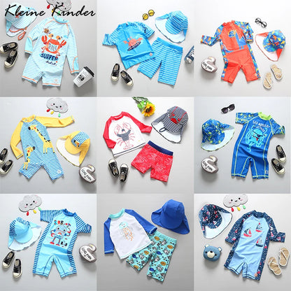 Kids Bathing Suits UV Protection Swimsuit Baby Boy Long Sleeve Swimwear for Children Swimming Suit Child Beach Pool Clothes