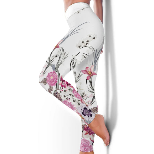 Gym Sports Multi Prints Available Leggings For Women Birds & Butterflies