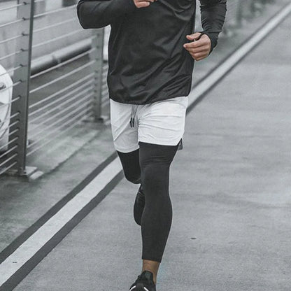 Men’s 2 In 1 Running Pants Jogging Quick Drying Training Sport Pants Double Layer Sweatpants Beach Board Gym Fitness Pant