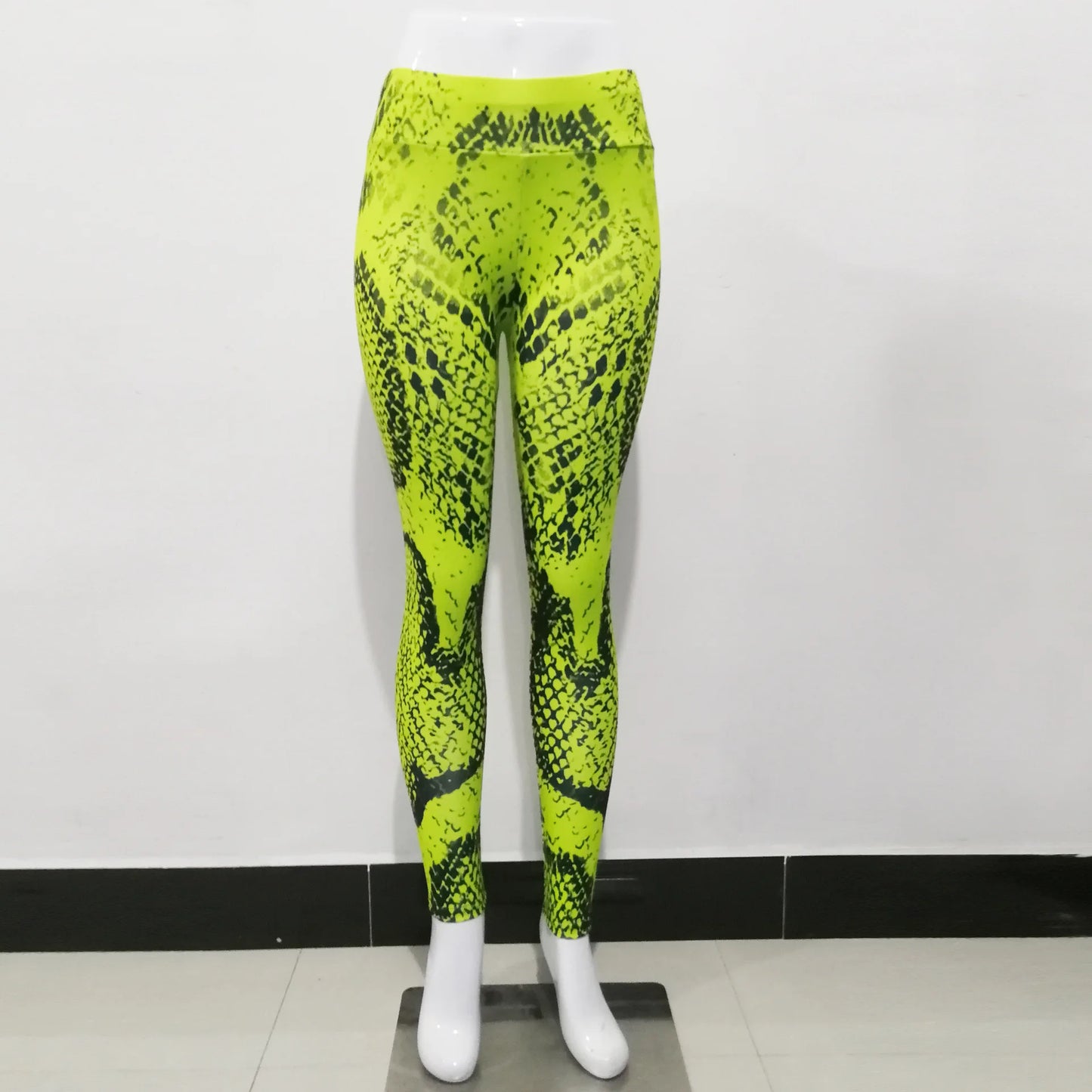 Women Red Serpentine Fitness Leggings Jogging Outdoor Running Sportswear High Waist Pants Casual  Workout Trousers Bottom