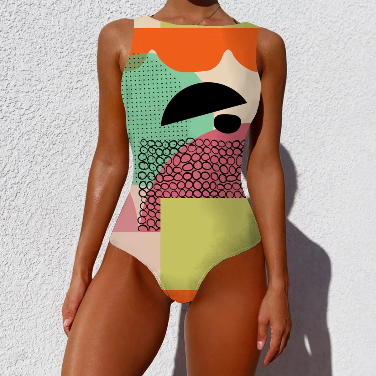 One Piece Swimsuit Women Swimwear Monokini Long Sleeve Printed Floral Female Bathing Suit Surfing Bodysuit Swim Wear Beach