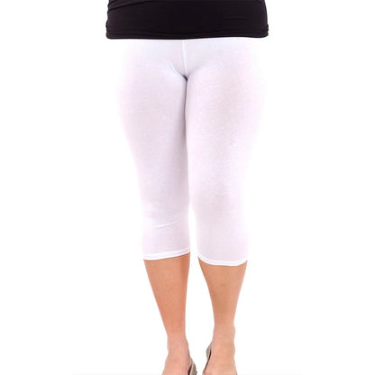 Plus Size Women Leggings Casual Solid Spring Summer Modal Leggings Cotton Elastic Waist Stretch Pants