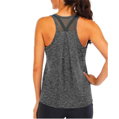 Yoga Shirt Female Style T-Shirt Loose Fitness Tops Vest Women Sleeveless Sport Tee Quick-Drying Gym Running Workout Blouse