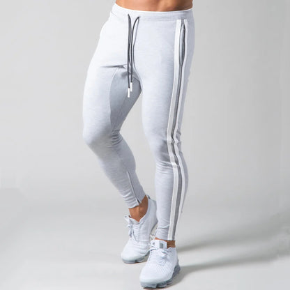 Red Casual Pants Men Cotton Slim Joggers Sweatpants Autumn Training Trousers Male Gym Fitness Bottoms Running Sports Trackpants