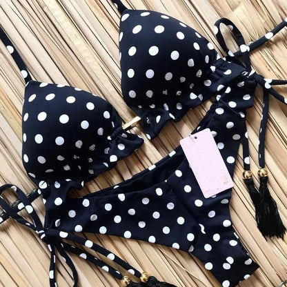 Bikinis Set Women Swimsuit Bandage Two-Piece Swimwear Brazilian Biquínis Beachwear Bathing Suit