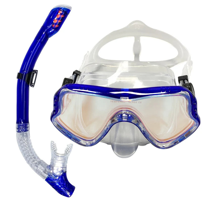 Professional diving mask snorkeling suit adult silicone skirt  goggles glasses swimming equipment.