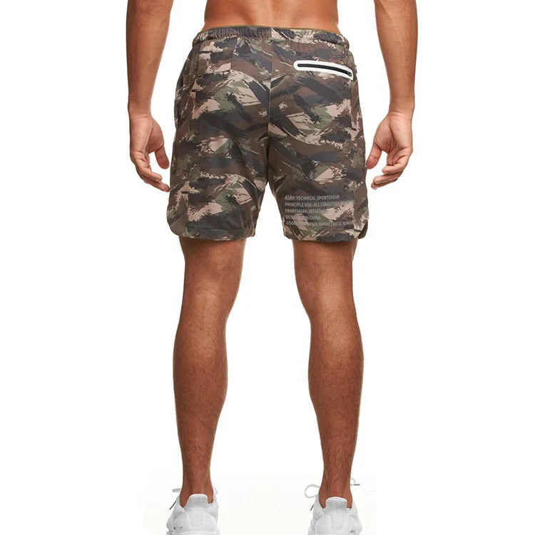 Camouflage Running Shorts Men Gym Fitness Sports Shorts Quick Dry Swim Beach Shorts Jogging Training Short Pants Male Sweatpants