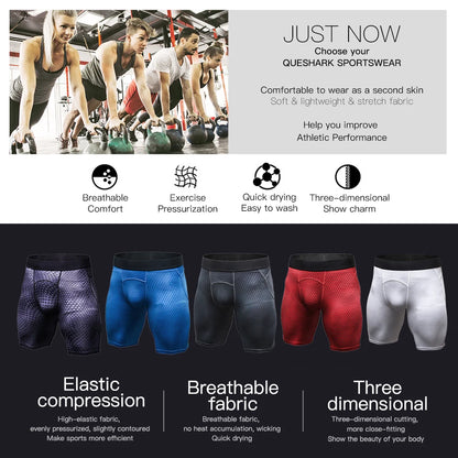 Men Gym Running Shorts Summer Sports Workout Short Pants Leggings Fitness Skinny Training Gym Base Layer Tights